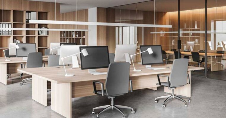 Văn phòng phong cách hiện đại tối giản