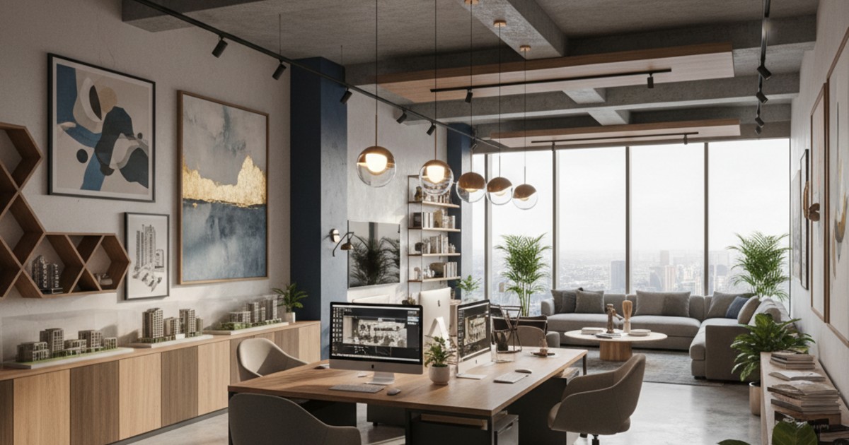 decor văn phòng bất động sản