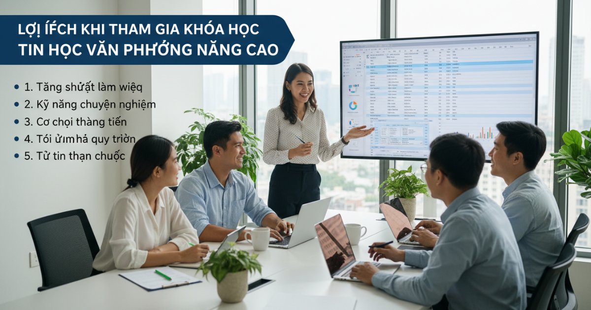 Lợi ích khi tham gia khóa học tin học văn phòng nâng cao