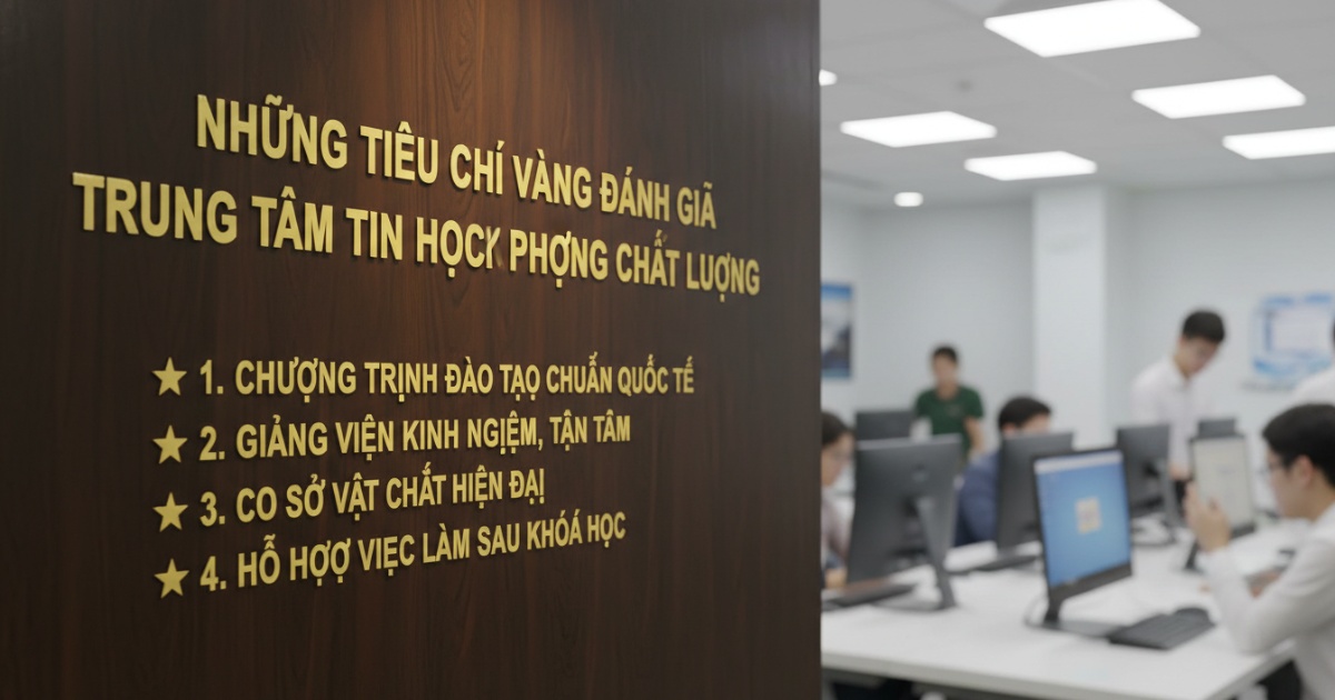 Những tiêu chí vàng để đánh giá trung tâm tin học văn phòng chất lượng