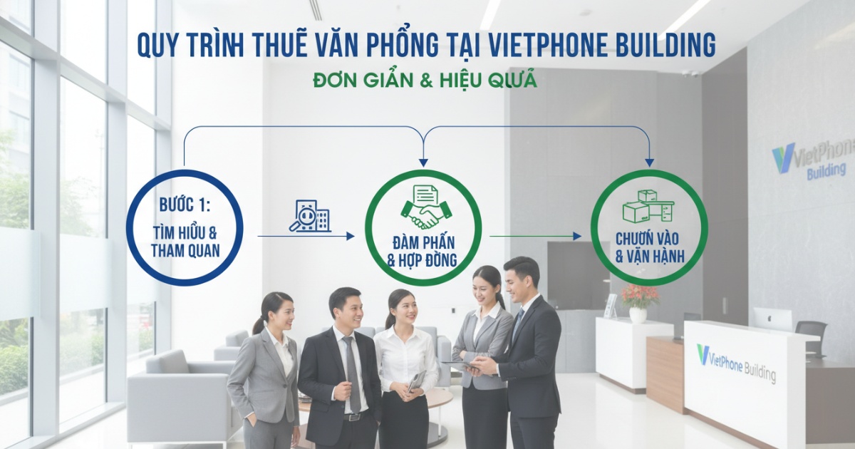 Quy trình thuê văn phòng tại VietPhone Building đơn giản hiệu quả
