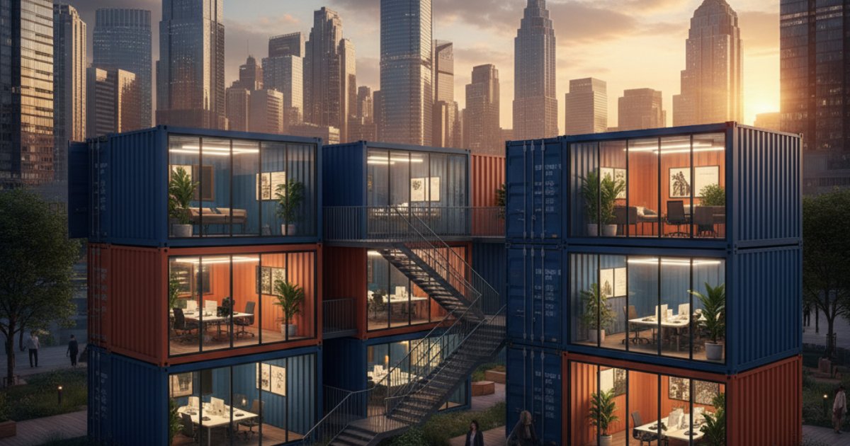 Lợi ích nổi bật khi lựa chọn thiết kế container văn phòng