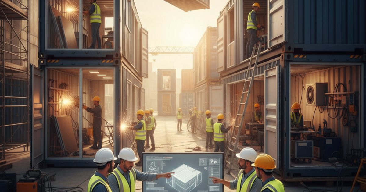 Quy trình thực hiện thiết kế container văn phòng tiêu chuẩn