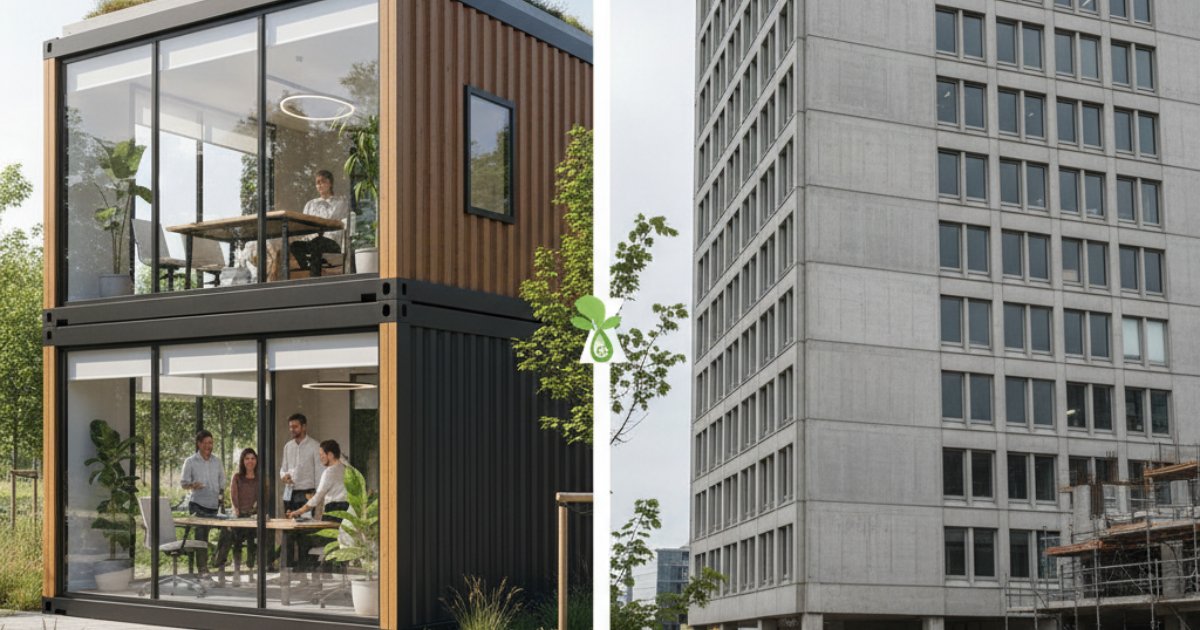 Ưu điểm vượt trội của container văn phòng so với văn phòng truyền thống
