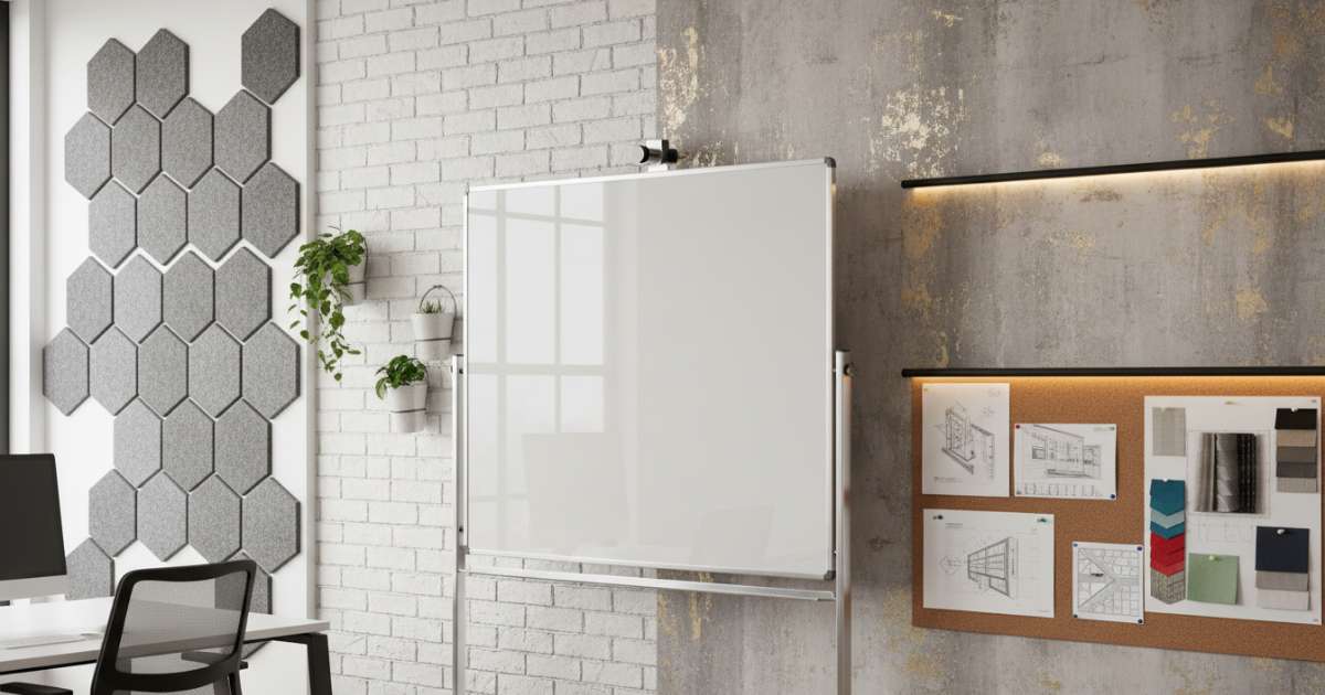 Các vật liệu phổ biến dùng để trang trí tường văn phòng làm việc