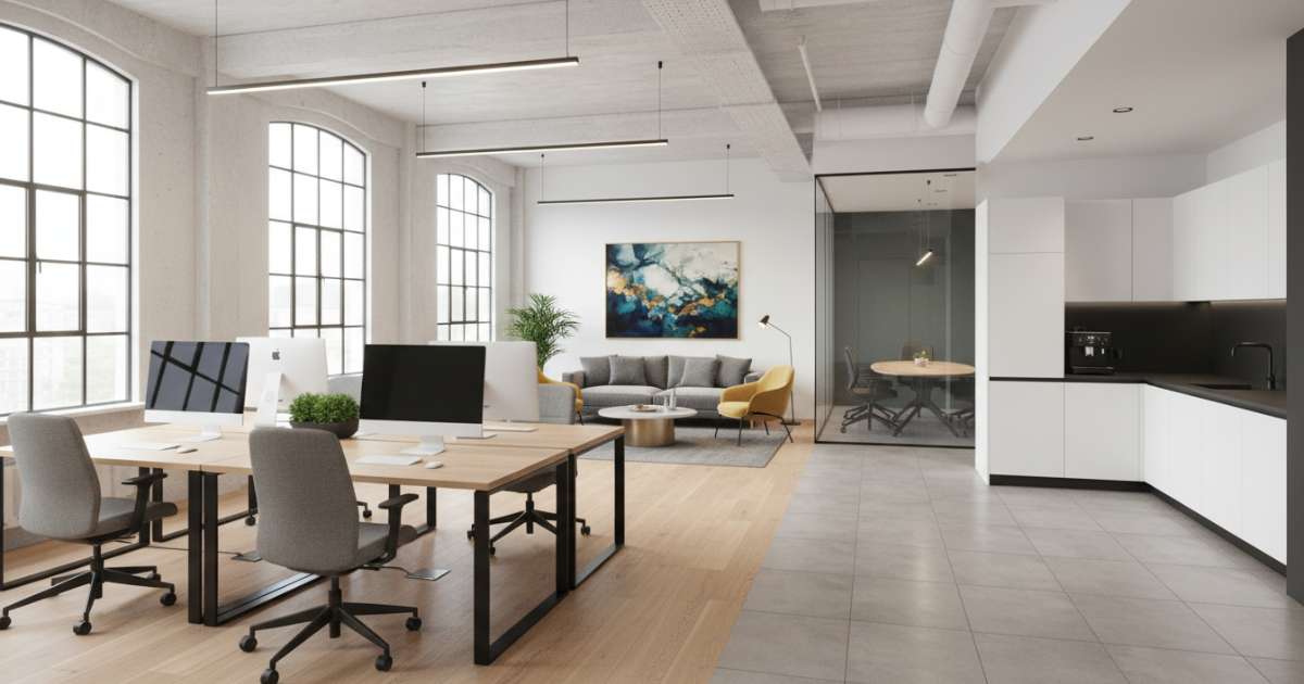thiết kế văn phòng 80m2