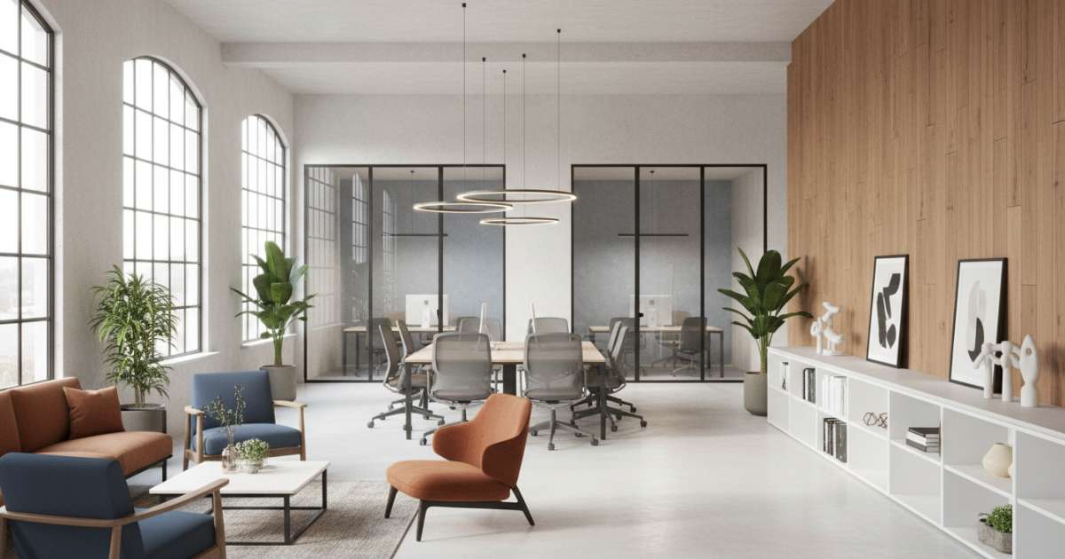 thiết kế văn phòng 90m2